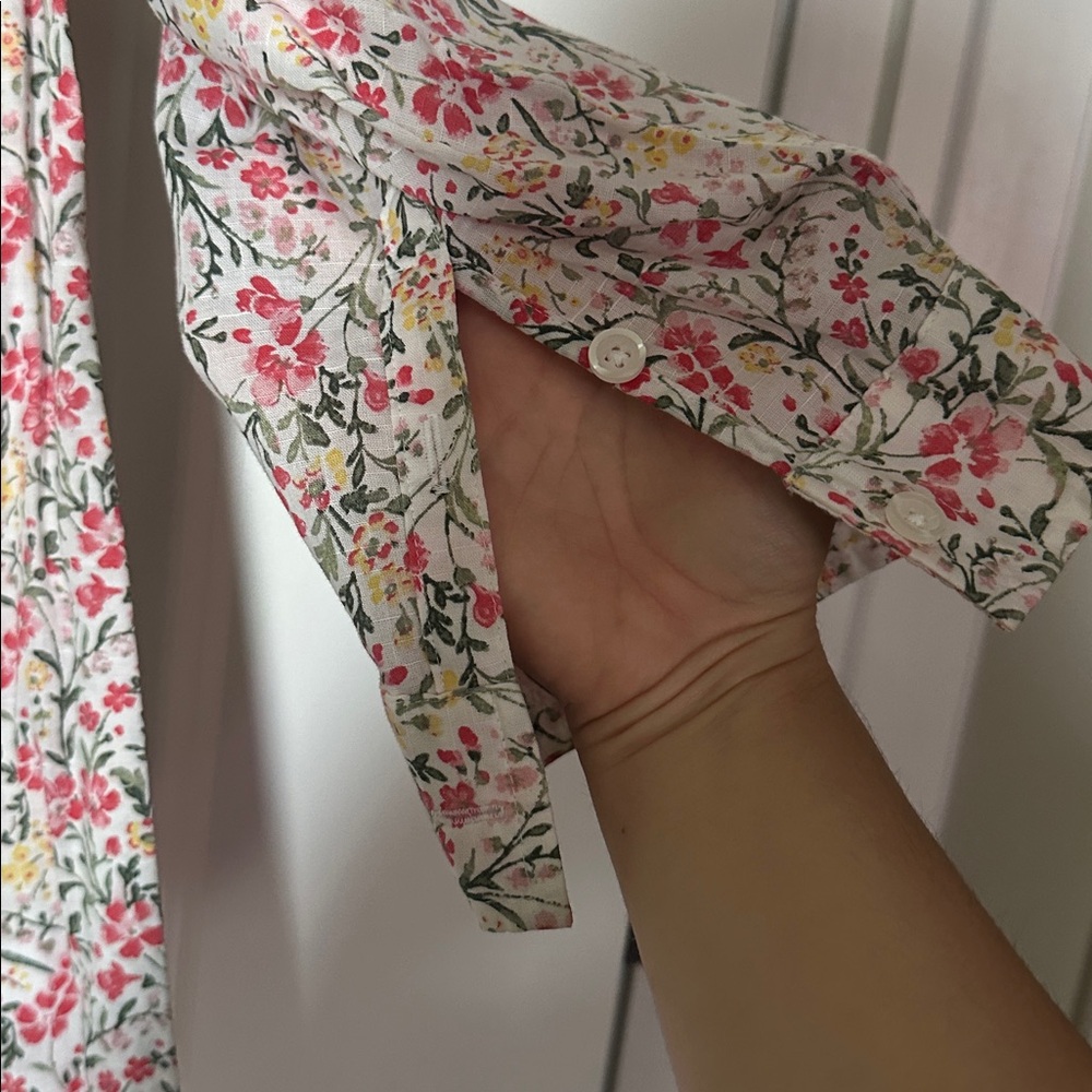 Croft & Barrow Pink Floral Button-Up Shirt - Picture 4 of 5